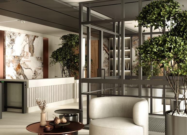 Fili Residence: Вид главного ресепшен здания